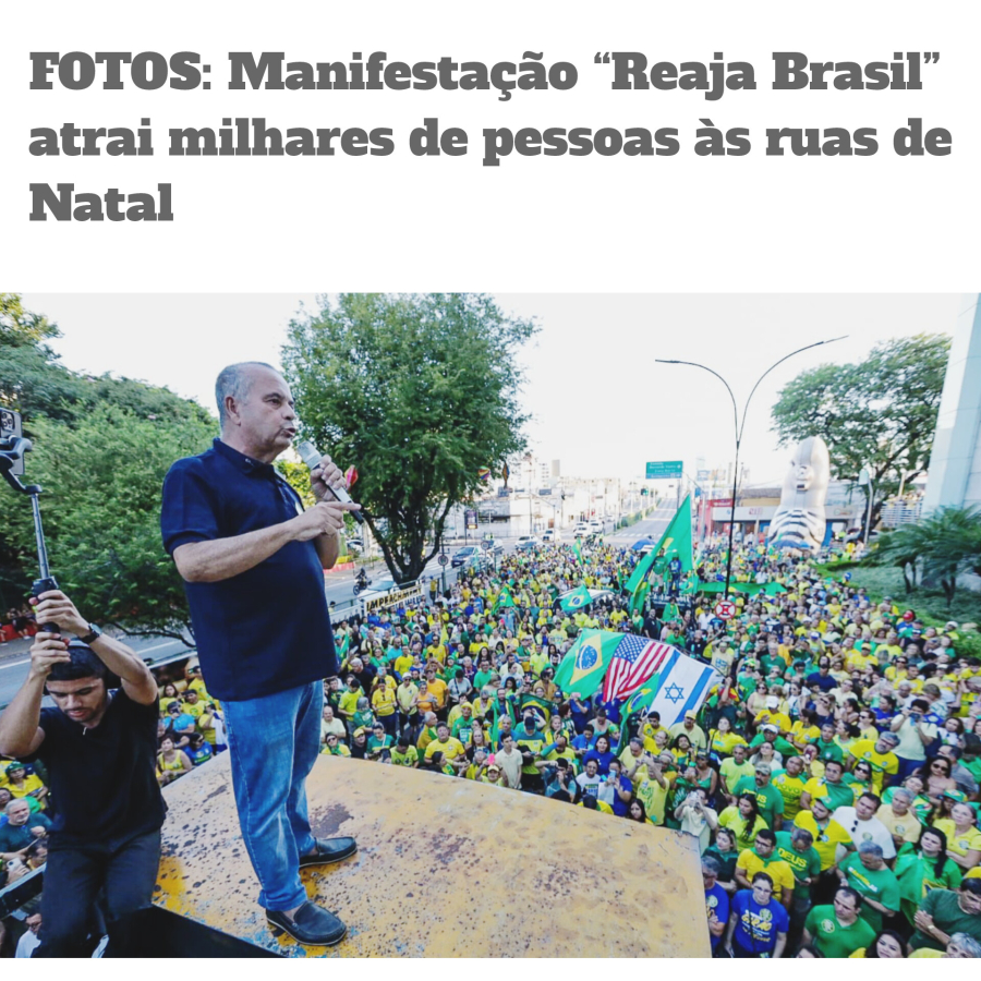 FOTOS E VÍDEO: Manifestação “Reaja Brasil” atrai milhares de pessoas às ruas de Natal