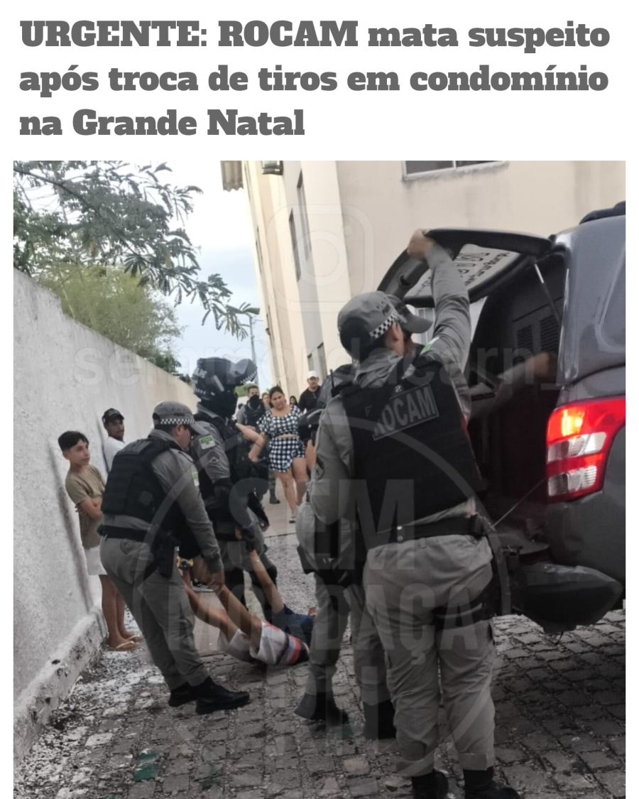 URGENTE: ROCAM MATA SUSPEITO APÓS CONFRONTO NA GRANDE NATAL 